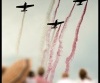 Pokaz dynamiczny 3 samolotów z racami dymnymi (photo)