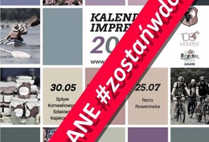 plakat z ofertą imprez turystycznych