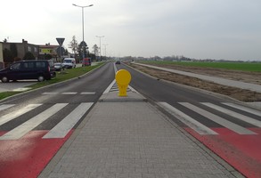 ulica Szybowników w Lesznie. W trakcie przebudowy.