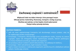 Plakat z informacjami