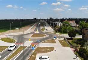 Rondo na skrzyżowaniu ul. Szybowników i ul. Działkowej